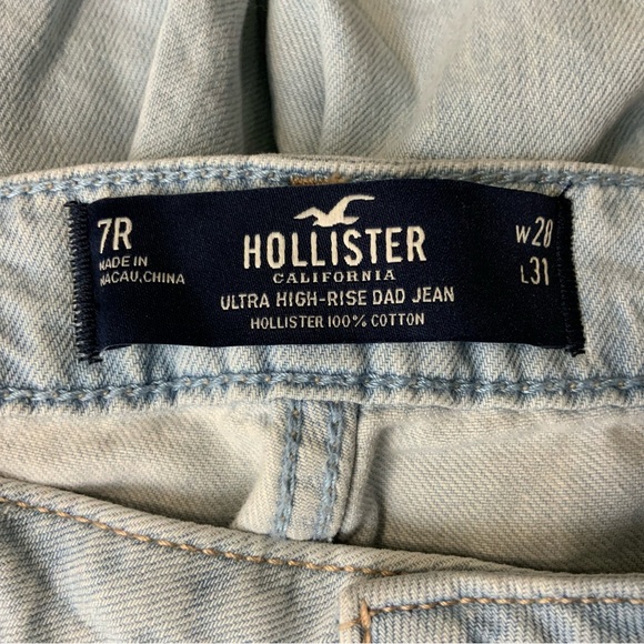 Hollister Ultra High-Rise Distressed Dad Jean Vintage Stretch. Size 7R. (NWT). - Picture 7 of 9